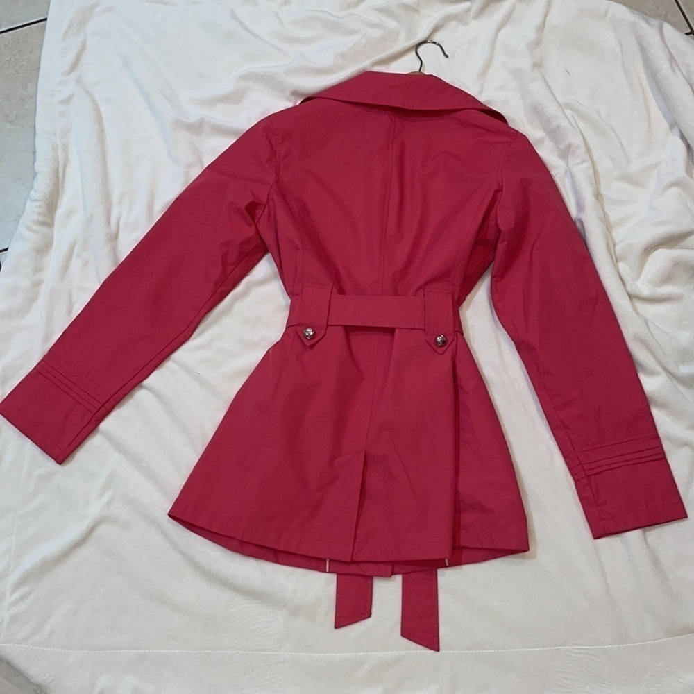 Weather Tamer Women’s Pink Belted Jacket Size S - Picture 2 of 5